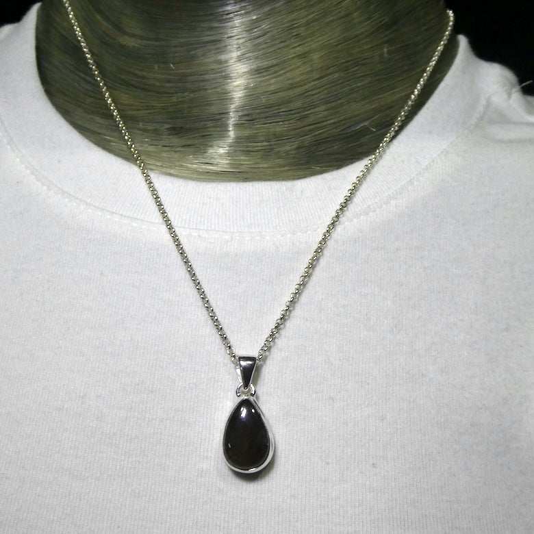Agni Manitite Pendant | Cabochon | Polished top but Raw Below | 925 Sterling Silver | Open back | Genuine Gems from Crystal Heart Melbourne since 1986