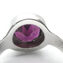 Load image into Gallery viewer, Red Violet Tourmaline Ring | Round Faceted | Rubellite | 925 Silver | US Size 7.5 | AUS Size O1/2 | Virgo Gemini Libra Taurus | Genuine Gems at Crystal Heart Melbourne est 1986