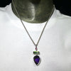 Amethyst and Tourmaline Pendant | 3 gorgeous stones | Fine 925 Sterling Silver  | Genuine Gems from Crystal Heart Melbourne Australia since 1986
