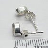 Moonstone Studs, Faceted Gemstones, 925 Sterling Silver