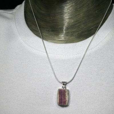 Rubellite Tourmaline Pendant | Pink Crystals in Milky Quartz | 925 Silver | Bezel Set Open Back | Love & Compassion | Genuine Gems Crystal Heart Melbourne 1986 