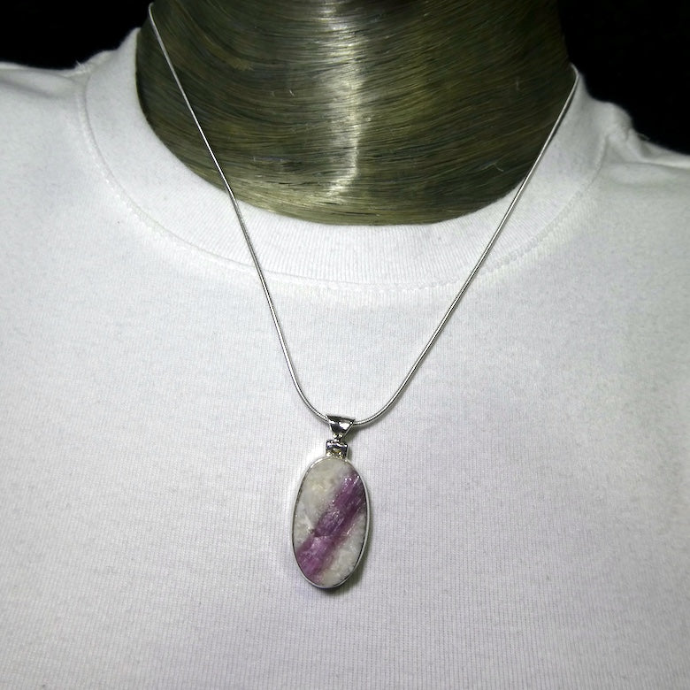 Rubellite Tourmaline Pendant | Pink Crystals in Milky Quartz | 925 Silver | Bezel Set Open Back | Love & Compassion | Genuine Gems Crystal Heart Melbourne 1986 