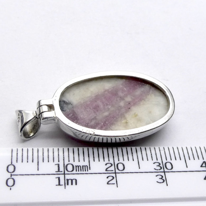 Rubellite Tourmaline Pendant | Pink Crystals in Milky Quartz | 925 Silver | Bezel Set Open Back | Love & Compassion | Genuine Gems Crystal Heart Melbourne 1986 