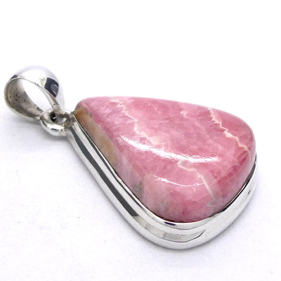 Rhodochrosite Pendant | Rich Translucent Salmon Red | 925 Sterling Silver | Self Love | Fulfillment | Genuine Gems from Crystal Heart Melbourne Australia 1986