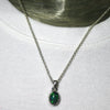 Ethiopian Black Opal Pendant, Oval Cabochon, 925 Sterling Silver