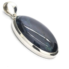 Load image into Gallery viewer, Vivianite Pendant | Oval Cabochon | 925 Sterling Silver | Bezel Set | Open Back | personal intuition | healing | Genuine Gems Crystal Heart Melbourne 1986