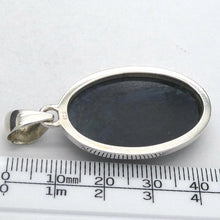 Load image into Gallery viewer, Vivianite Pendant | Oval Cabochon | 925 Sterling Silver | Bezel Set | Open Back | personal intuition | healing | Genuine Gems Crystal Heart Melbourne 1986