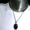 Vivianite Pendant | Oval Cabochon | 925 Sterling Silver | Bezel Set | Open Back | personal intuition | healing | Genuine Gems Crystal Heart Melbourne 1986