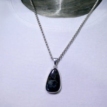 Load image into Gallery viewer, Larvikite Pendant | Freeform Cabochon | 925 Sterling Silver | Enhances Psychic Abilities | Grounding &amp;  Cleansing  | Crystal Heart Melbourne Australia est 1986