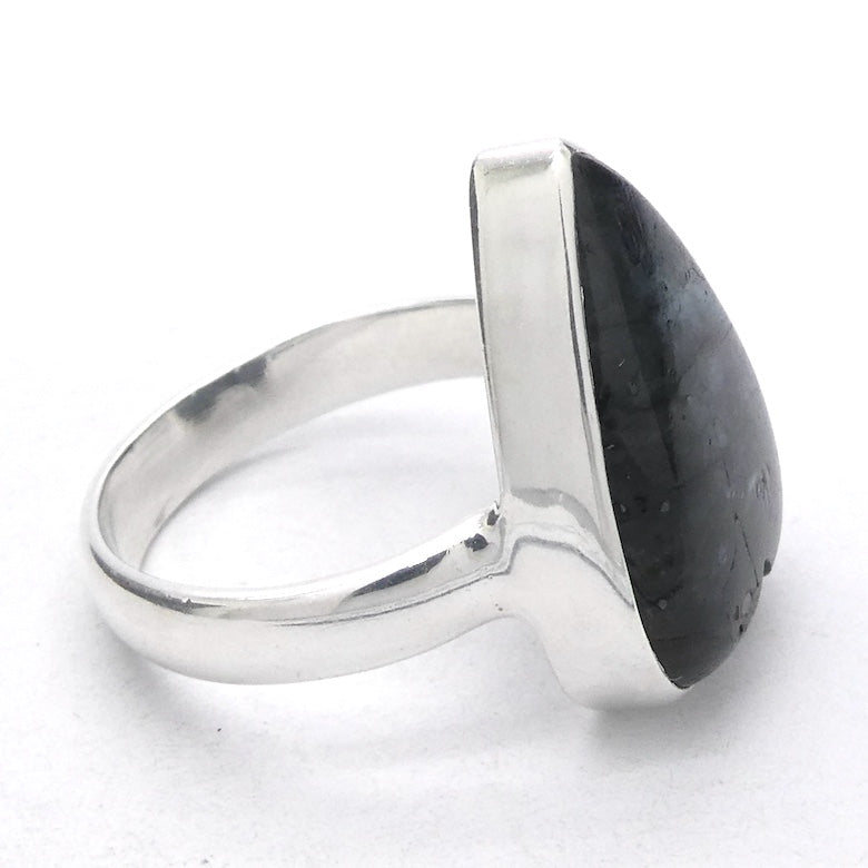 Larvikite Ring | Heart | 925 Sterling Silver | US Size 8 | AUS Size P1/2  | Psychic Abilities | Grounding & Cleansing  | Crystal Heart Melbourne est 1986