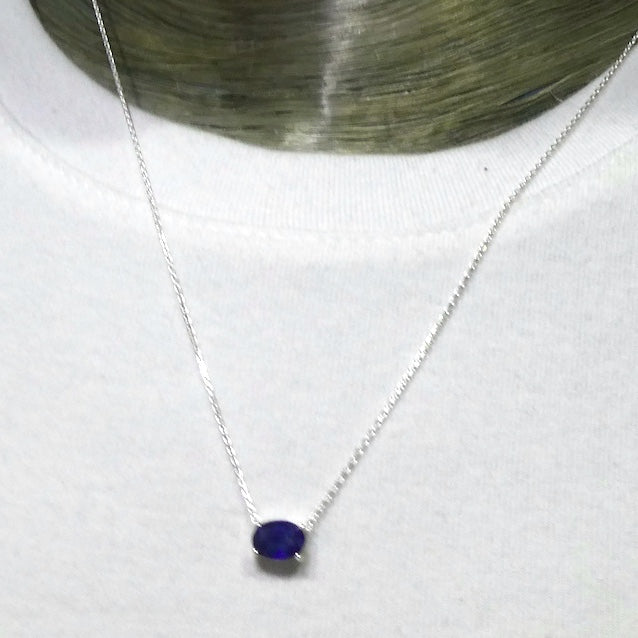 Sapphire Emerald Necklace | 925 Sterling Silver | Spiritual Dedication | Divine Support | Genuine gems from Crystal Heart Melbourne Australia since 1986