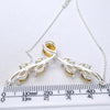Citrine Gemstone Necklace | 9 Faceted AAA stones | Natural design | 925 Sterling Silver  | Genuine Gems from Crystal Heart Melbourne Australia since 1986
