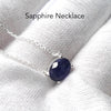 Sapphire Emerald Necklace | 925 Sterling Silver | Spiritual Dedication | Divine Support | Genuine gems from Crystal Heart Melbourne Australia since 1986