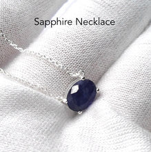 Load image into Gallery viewer, Sapphire Emerald Necklace | 925 Sterling Silver | Spiritual Dedication | Divine Support | Genuine gems from Crystal Heart Melbourne Australia since 1986