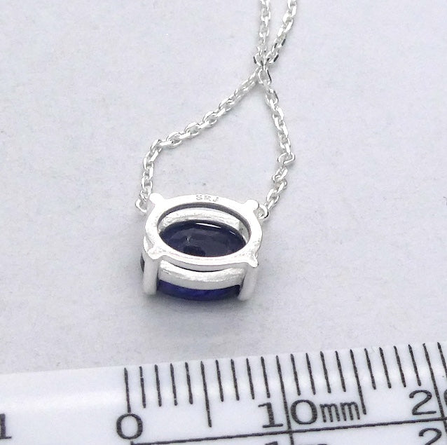 Sapphire  Necklace | 925 Sterling Silver | Oval Faceted Stone | Spiritual Dedication | Divine Support | Genuine gems from Crystal Heart Melbourne Australia since 1986