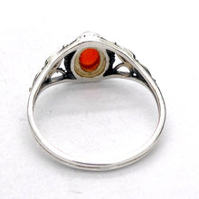 Load image into Gallery viewer, Carnelian Ring | Oval Cabochon | 925 Sterling  | Rope work &amp; Celtic Flower  | US size 5 | 6 | 7 | 8 | 9 | 10 | Leo Virgo Stone | Crystal Heart Melbourne est 1986