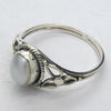 Freshwater Pearl Ring |  925 Sterling  | Rope work & Celtic Flower  | US size 5 | 6 | 7 | 8 | 9 | 10 | Gemini  Cancer Stone | Crystal Heart Melbourne est 1986