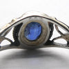 Kyanite Ring | 925 Sterling  | Sapphire Blue | Rope work & Celtic Flower  | US size 5 | 6 | 7 | 8 | 9 | 10 | Gemini  Cancer Stone | Crystal Heart Melbourne 1986
