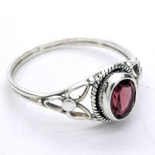 Load image into Gallery viewer, Garnet Ring | Oval Cabochon | 925 Sterling  | Rope work &amp; Celtic Flower  | US size 5 | 6 | 7 | 8 | 9 | 10 | Leo Virgo Stone | Crystal Heart Melbourne est 1986