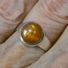 Sunstone Ring | Sparkly RoundCabochon | 925 Sterling Silver | US Size 6 to 8 | Positive emotions | Genuine gems Crystal Heart Melbourne 1986