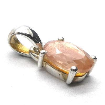 Sunstone Pendant | AAA Grade Faceted Oval | 925 Sterling Silver | Leo Stone | Positive emotions | Genuine gems Crystal Heart Melbourne Australia  since 1986