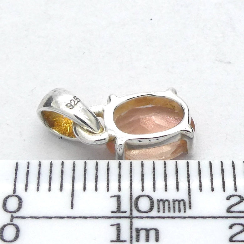Sunstone Pendant | AAA Grade Faceted Oval | 925 Sterling Silver | Leo Stone | Positive emotions | Genuine gems Crystal Heart Melbourne Australia  since 1986