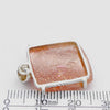 Sunstone Pendant | Faceted Square | Rainbow Sunflakes | 925 Sterling Silver | Leo Stone | Positive emotions | Genuine gems Crystal Heart Melbourne Australia  since 1986