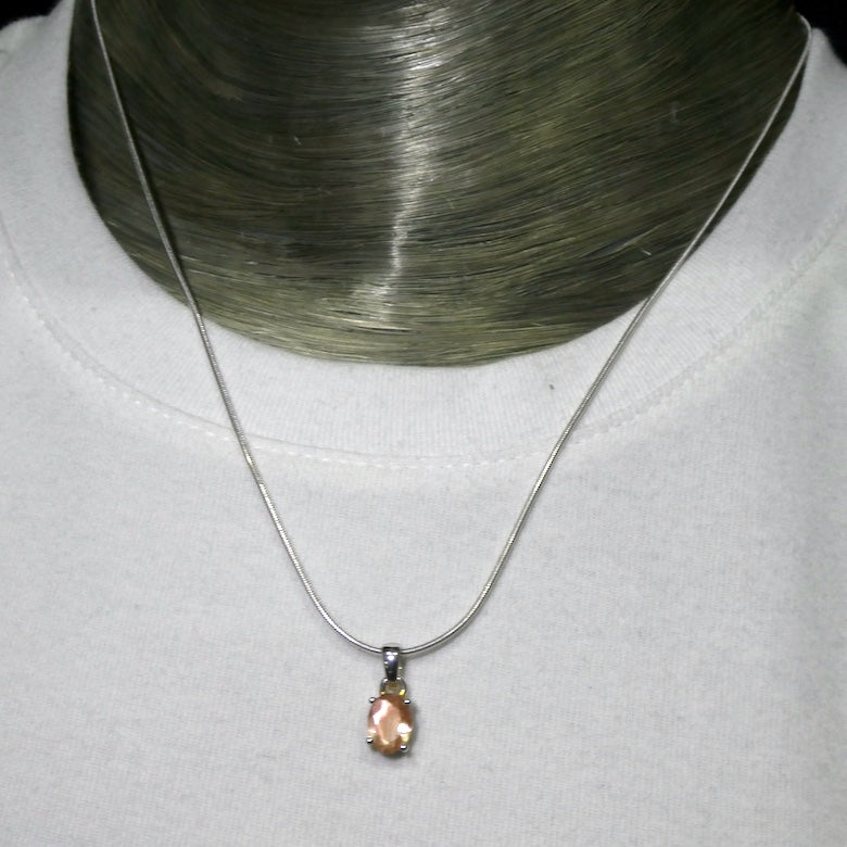 Sunstone Pendant | AAA Grade Faceted Oval | 925 Sterling Silver | Leo Stone | Positive emotions | Genuine gems Crystal Heart Melbourne Australia  since 1986