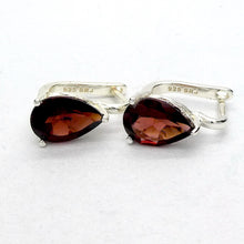 Load image into Gallery viewer, Garnet Earrings | Faceted Teardrops | 925 Sterling Silver | Open Backs | Energising Stone | Centering | Warm Friendly Fire |  Genuine Gems from Crystal Heart Australia since 1986