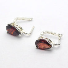 Load image into Gallery viewer, Garnet Earrings | Faceted Teardrops | 925 Sterling Silver | Open Backs | Energising Stone | Centering | Warm Friendly Fire |  Genuine Gems from Crystal Heart Australia since 1986