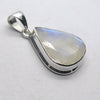 Rainbow Moonstone Pendant | Blue Flash | Faceted Teardrop | 925 Sterling Silver | Bezel Set | Open Back | Cancer Libra Scorpio | Genuine Gems from Crystal Heart Melbourne Australia 1986