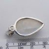 Rainbow Moonstone Pendant | Blue Flash | Cabochon Teardrop | 925 Sterling Silver | Bezel Set | Open Back | Cancer Libra Scorpio | Genuine Gems from Crystal Heart Melbourne Australia 1986