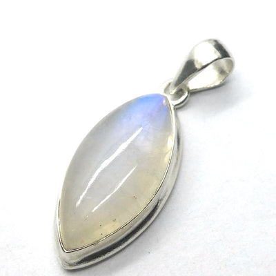 Moonstone Pendant, Cabochon Marquis, 925 Sterling Silver, r7