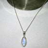 Moonstone Pendant, Cabochon Marquis, 925 Sterling Silver, r7