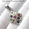Navrattan Navaratna Pendant | 9 planetary Gemstones | 925 Sterling Silver | Genuine Gems from Crystal Heart Melbourne Australia since 1986