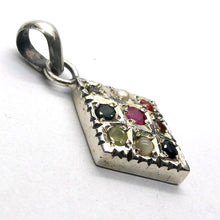 Load image into Gallery viewer, Navrattan Navaratna Pendant | 9 planetary Gemstones | 925 Sterling Silver | Genuine Gems from Crystal Heart Melbourne Australia since 1986