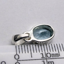 Load image into Gallery viewer, Aquamarine Pendant | Dainty Faceted Oval | 925 Sterling Silver | Bezel Set, Open Back | Emotional peace, guidance, integration | Crystal Heart Melbourne Australia est 1986