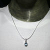Aquamarine Pendant | Dainty Faceted Oval | 925 Sterling Silver | Bezel Set, Open Back | Emotional peace, guidance, integration | Crystal Heart Melbourne Australia est 1986