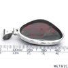 Bloodstone Pendant, Freeform Cabochon, 925 Silver, r7