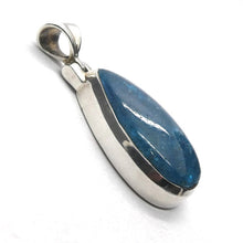 Load image into Gallery viewer, Blue Apatite Pendant | Oval Cabochon | 925 Sterling Silver | Meditative | Emotional calm | Looking Deeper | Genuine Gems from Crystal Heart Melbourne since 1986