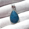 Blue Apatite Pendant | Oval Cabochon | 925 Sterling Silver | Meditative | Emotional calm | Looking Deeper | Genuine Gems from Crystal Heart Melbourne since 1986