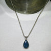 Blue Apatite Pendant | Oval Cabochon | 925 Sterling Silver | Meditative | Emotional calm | Looking Deeper | Genuine Gems from Crystal Heart Melbourne since 1986