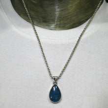 Load image into Gallery viewer, Blue Apatite Pendant | Oval Cabochon | 925 Sterling Silver | Meditative | Emotional calm | Looking Deeper | Genuine Gems from Crystal Heart Melbourne since 1986