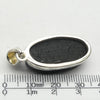 Tourmaline Pendant, Raw Black Oval, 925 Sterling Silver, r1