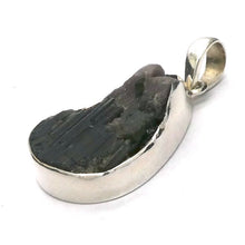 Load image into Gallery viewer, Black Tourmaline Pendant | Raw unpolished crystal | Green, Blue, Pink Purple | Bezel set | 925  Silver |  Crystal Heart Melbourne Australia est 1986