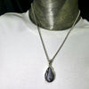 Black Tourmaline Pendant | Raw unpolished crystal | Deep Purple Teardrop | Bezel set | 925  Silver |  Crystal Heart Melbourne Australia est 1986