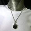 Black Tourmaline Pendant | Raw unpolished crystal | Green, Blue, Pink Purple | Bezel set | 925  Silver |  Crystal Heart Melbourne Australia est 1986