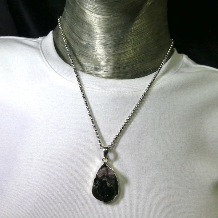 Black Tourmaline Pendant | Raw unpolished crystal | Green, Blue, Pink Purple | Bezel set | 925  Silver |  Crystal Heart Melbourne Australia est 1986