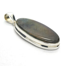 Load image into Gallery viewer, Rainbow Labradorite  Pendant | Spectrolite | Oval Cabochon | 925 Sterling Silver | Rainbow Fire | Genuine Gems from Crystal Heart Melbourne Australia since 1986
