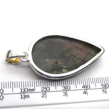 Load image into Gallery viewer, Rainbow Labradorite  Pendant | Spectrolite | Teardrop Cabochon | 925 Sterling Silver | Rainbow Fire | Genuine Gems from Crystal Heart Melbourne Australia since 1986